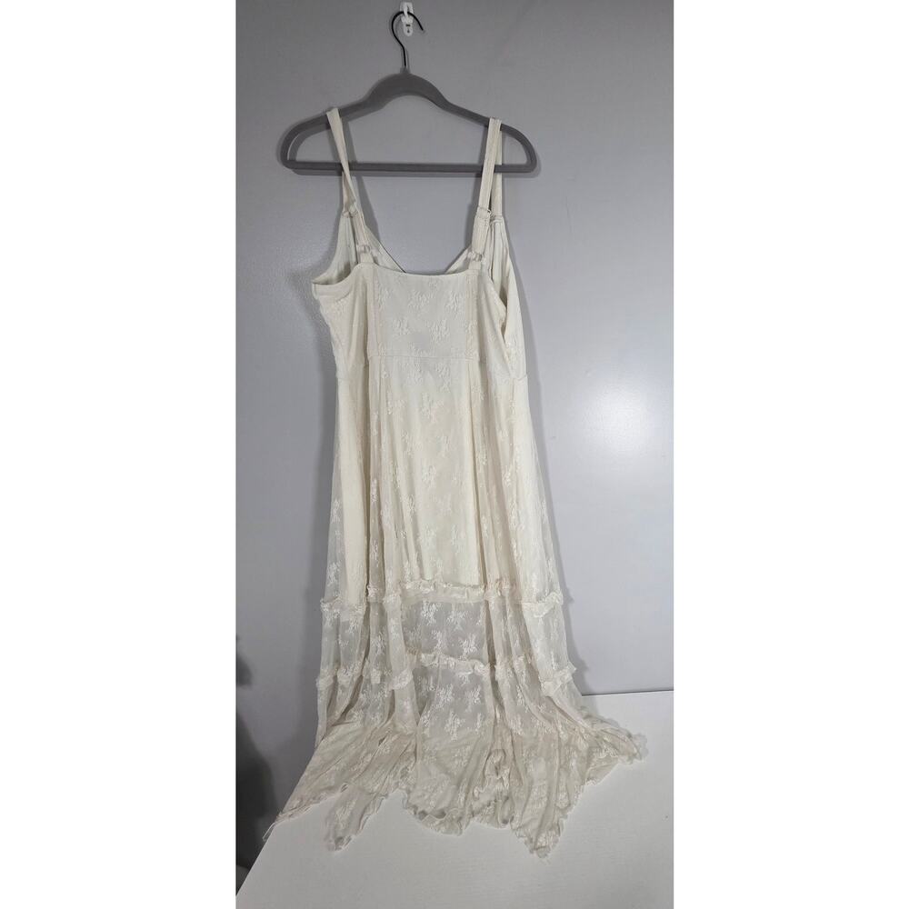 NWT Torrid Lace Maxi Dress Womens 1 White Tiered Boho Romantic Fairycore Plus - Picture 2 of 8